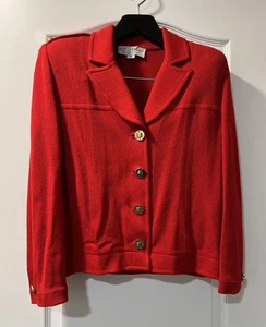 St. John Collection by Marie graue Strickjacke - Größe 6, Made in USA - Bild 1 von 6