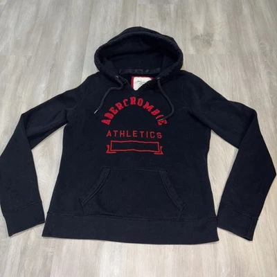 Sudadera con capucha Abercrombie & Fitch para mujer L negra y roja Foto 1 de 4