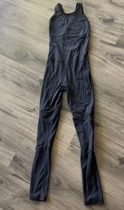 Sweaty Betty Jumpsuit Women’s XXS Mesh Yoga Workout Open Back Black Catsuit - Picture 1 of 6