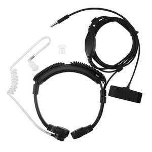 3.5mm justierbarer Throat Mic Kopfhoerer-Mikrofon Covert akustischer Rohr-H6382 - Zdjęcie 1 z 7