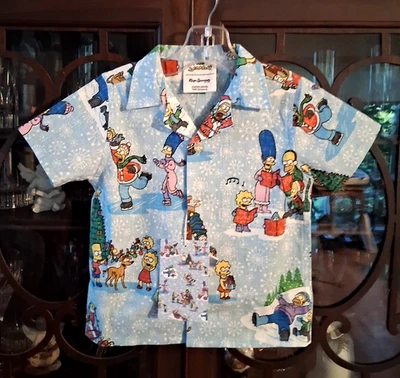 Reyn Spooner Niño "LOS SIMPSON SALUDOS" NUEVO CON ETIQUETAS Azul Claro Niño Set 2T Foto 1 de 4