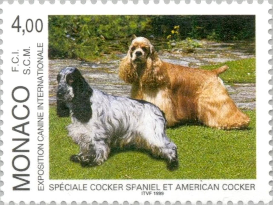 Mónaco #YT2186 MNH 1999 Cocker Spaniel Canis lupus familiaris [2108] Foto 1 de 1