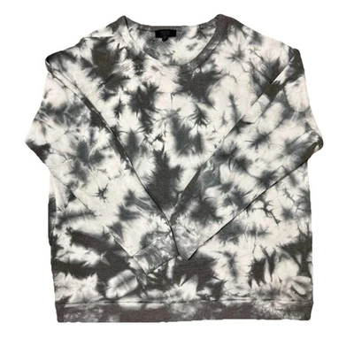 Sudadera de cuello redondo tie-dye blanca y negra de la cultura moderna - talla XXL Foto 1 de 4