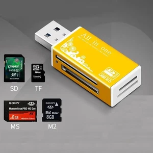 4in1 USB 2.0 Multi Card Reader Adapter Micro SD/T-Flash/M2/MS Memory Stick PRO - Picture 1 of 23
