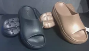 Womens Size 6,7,9,11 Slides CALIA Platform Foam Molded Cloud Slip On Sandals - Picture 1 of 13