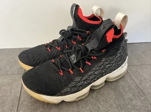 Nike LeBron 15 XV Black Sail Bright Crimson Size 9.5 AQ2363-002 - Picture 1 of 7