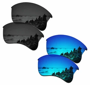 SmartVLT Polarized Replacement Lenses for-Oakley Flak Jacket XLJ - Black & Blue - Picture 1 of 3