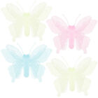 16 Pcs 3d Kids Room Sticker Butterflies Glow The Dark Fluorescent Wall Decal