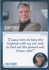 Star Trek TNG Archives & Inscriptions card #17 Kyle Riker Variation 5 out of 9