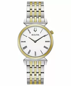 Reloj de vestir para mujer Bulova 98L264 Regatta esfera blanca de dos tonos cristal de zafiro - Imagen 1 de 12