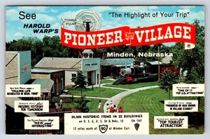 AK Pioneer Village, Minden, Nebraska, Harold Warp's, Werbeanzeigen - Bild 1 von 2