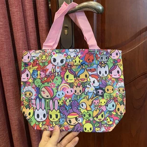 Tokidoki Anime Top-Handle Bag Girl Storage Handbag Tote Bags Lunch Shopping