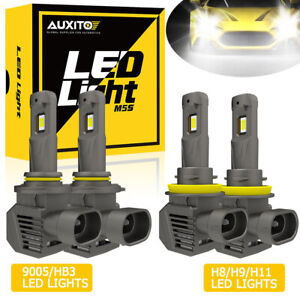 Auxito 9005 LED H11 Headlight Bulbs Conversion Kit High Low Beam Bright White CC