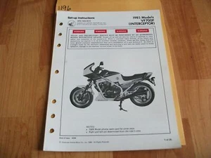 1985 Honda VF700F Interceptor Dealer Assembly Set Up Instructions Manual - Picture 1 of 1