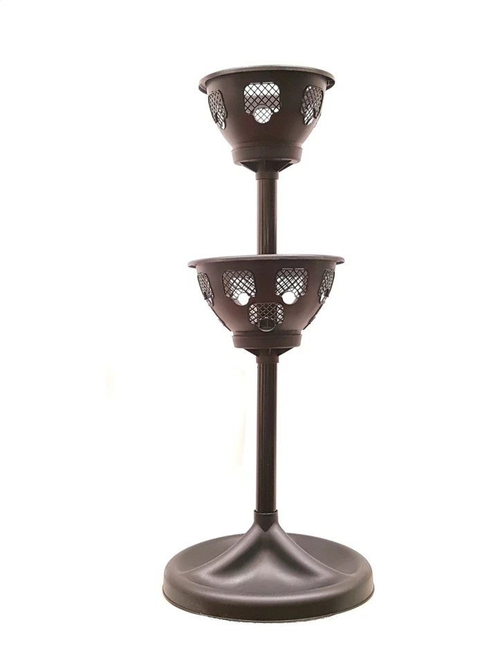 Plant Tower Complete With Baskets PLANTOPIA EASY FILL 2 Tier Pedestal - Image 1 of 4