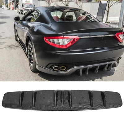 Difusor divisor parachoques labio trasero 7 aletas carbono tiburón para Maserati Gran Turismo Foto 1 de 4