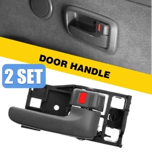 2X Front Passenger Inner Inside Door Handle Black For Toyota Tundra 2000-2006 O - Picture 1 of 6