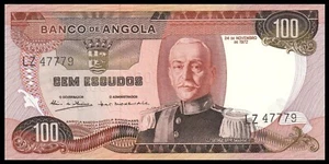 🇦🇴 Angola , 100 Escudos, 1972, P-101, UNC * Marechal Carmona *** - Picture 1 of 2