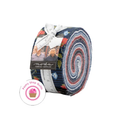 Moda HARBOR SPRINGS Minick & Simpson JELLY ROLL 40 strip Quilting RED WHITE BLUE - Image 1 of 4