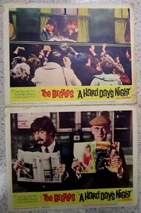 ZWEI ORIGINAL, BEATLES A HARD DAYS NIGHT LOBBY KARTEN 11x14, PAUL MCCARTNEY - Bild 1 von 3