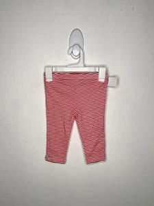 Little Me Candy Came Stripe Leggings Baby Girls Size 9 Months Red Pull On - Picture 1 of 4