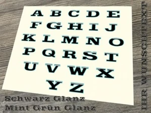 Wunschtext Sticker Mint Tuning Emblem Schriftzug Autoaufkleber Modellbezeichnung - Picture 1 of 2