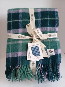 Barker Ireland 100% New Zealand Wool Knit Throw Blanket 51"x67" Multicolor - Picture 1 of 3
