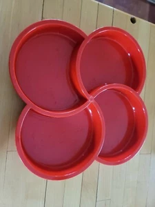 Vintage Dansk Melamine SWIRL TRAY Gunnar Cyren Mid Century Modern red - Picture 1 of 9