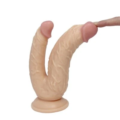 Flexible Realistic DP Anal G-spot Dildo Dong Double Penetrator Sex Toys - Image 1 of 4