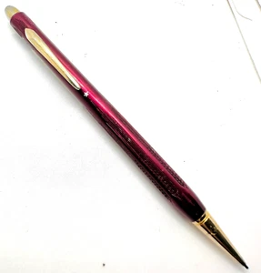 RARE Vtg Red Aluminum Wahl Eversharp WHITE STAR Mechanical Pencil Striated USA - Picture 1 of 8