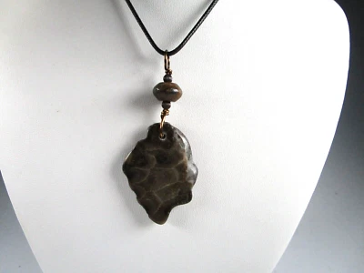 Colgante grande Petoskey Michigan piedra pulida ÚNICO artista sin cadena Foto 1 de 4