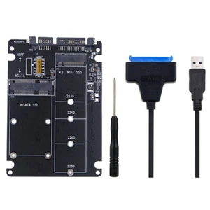 M2 USB Adapter M.2 NGFF to SATA Adapter MSATA To USB SATA 3.0 Converter External - Bild 1 von 11