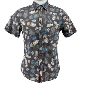 Camisa Smash Para Hombres Talla M Abotonada Piñas Hawaianas Con Gafas Azul Gris S10 - Imagen 1 de 9