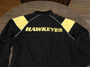 Iowa Hawkeyes Medium Black Partial Zip Pullover Jacket - Picture 1 of 8