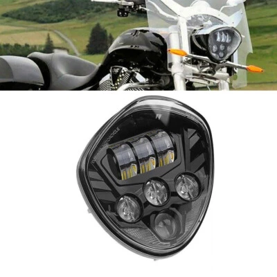 Faro LED negro para motocicleta Victory Cross Country Magnum Hammer Vegas Foto 1 de 4