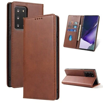 Funda tipo folio magnético billetera abatible de cuero para Samsung Galaxy S25 S24 S23 S22 S21 S20 Foto 1 de 4