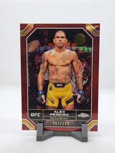 2025 Topps Chrome UFC Alex Pereira SSP UFC 300 Stamped Buyback /250 - Picture 1 of 2