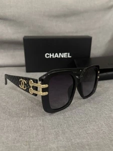 Chanel Oversized Regular Fit Purple Sunglasses - With Box And Case - Picture 1 of 7