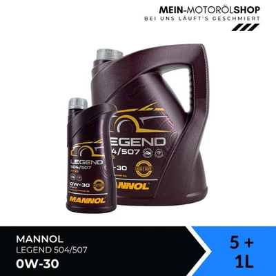Mannol Legend 504/507 MB 229.51 VW BMW LL-04 0W-30 5+1 litros = 6 litros