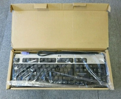 HP KU-1156 QWERTY Keyboard Standard, Black, USB Wired, 104-Key for PC Laptop - Image 1 of 2