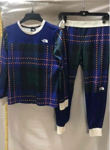The North Face Womens Multicolor Plaid Two-Piece Flash Dry Base Layer Set Size M - Picture 1 of 12