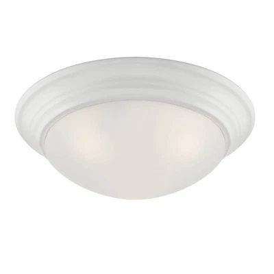 Designers Fountain 1360L Tap 2 Light 17"W Flush Mount Bowl - White - Image 1 of 4