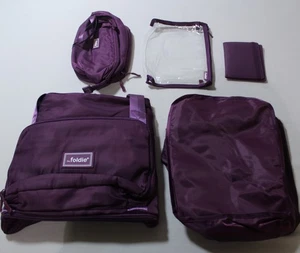 The Foldie Unisex Adults' Ultimate 5-Piece Travel Bundle Bag NC3 Purple One Size - Picture 1 of 21