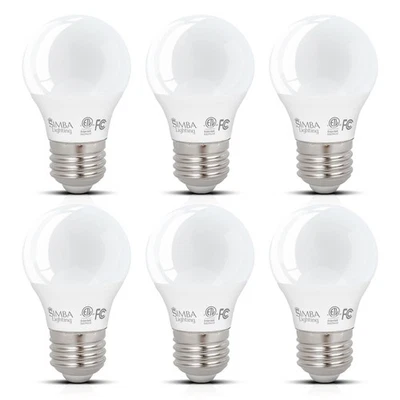 SIMBA LIGHTING [6 Pack] LED A15 ETL Listed 7W 120V 60W Equivalent Bulbs E26 5000K Daylight