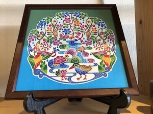 Picture Frame Ryukyu Bird Flower Leaf Turtle Colorful Moden Okinawan Island - Picture 1 of 1