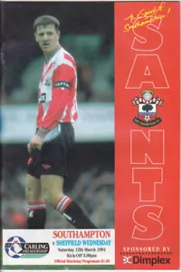 1993/94 SOUTHAMPTON V SHEFFIELD WEDNESDAY 12-03-1994 PREMIER LEAGUE - Picture 1 of 1