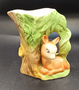 Vintage HORNSEA "Fauna" Vasen Rehkitz im Baumstamm Modell Nr 58 Krug Vase - Bild 1 von 7