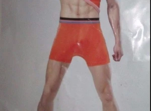 Panegy Men's Orange Compression Shorts Base Layer Sportswear Boxer Briefs Size M - Picture 1 of 9