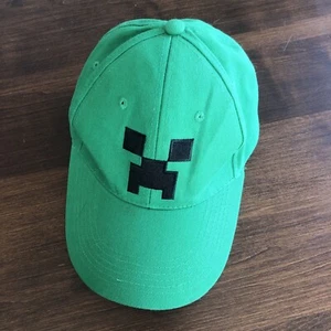 Jinx 2015 Minecraft Embroidered Creeper Hat Cap Youth Green Snapback Preowned - Picture 1 of 2