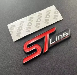 Ford ST Line Badge Red / Black For Focus Kuga Puma Fiesta Performance STline Car - Picture 1 of 2